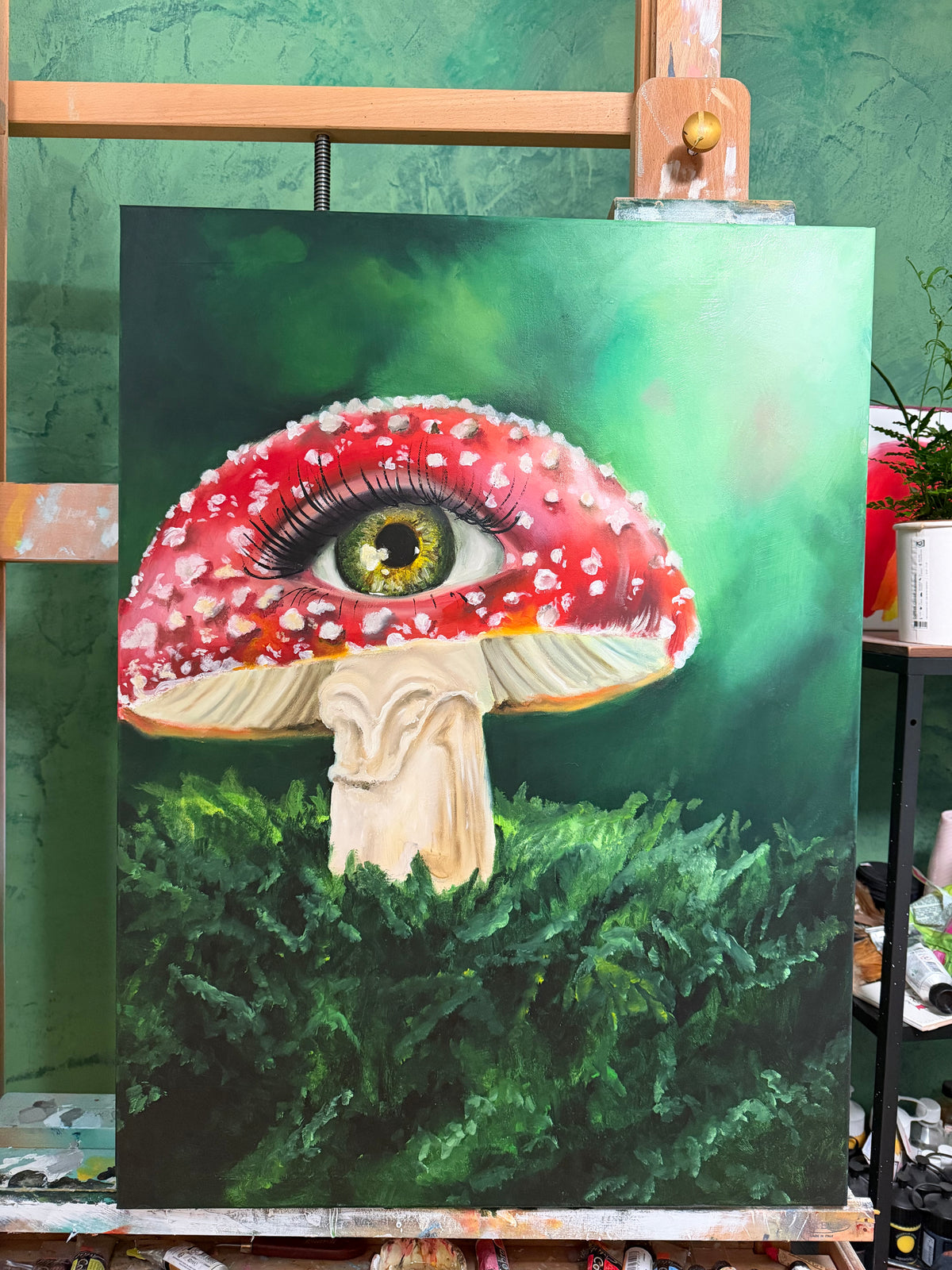 Auge mit Pilz