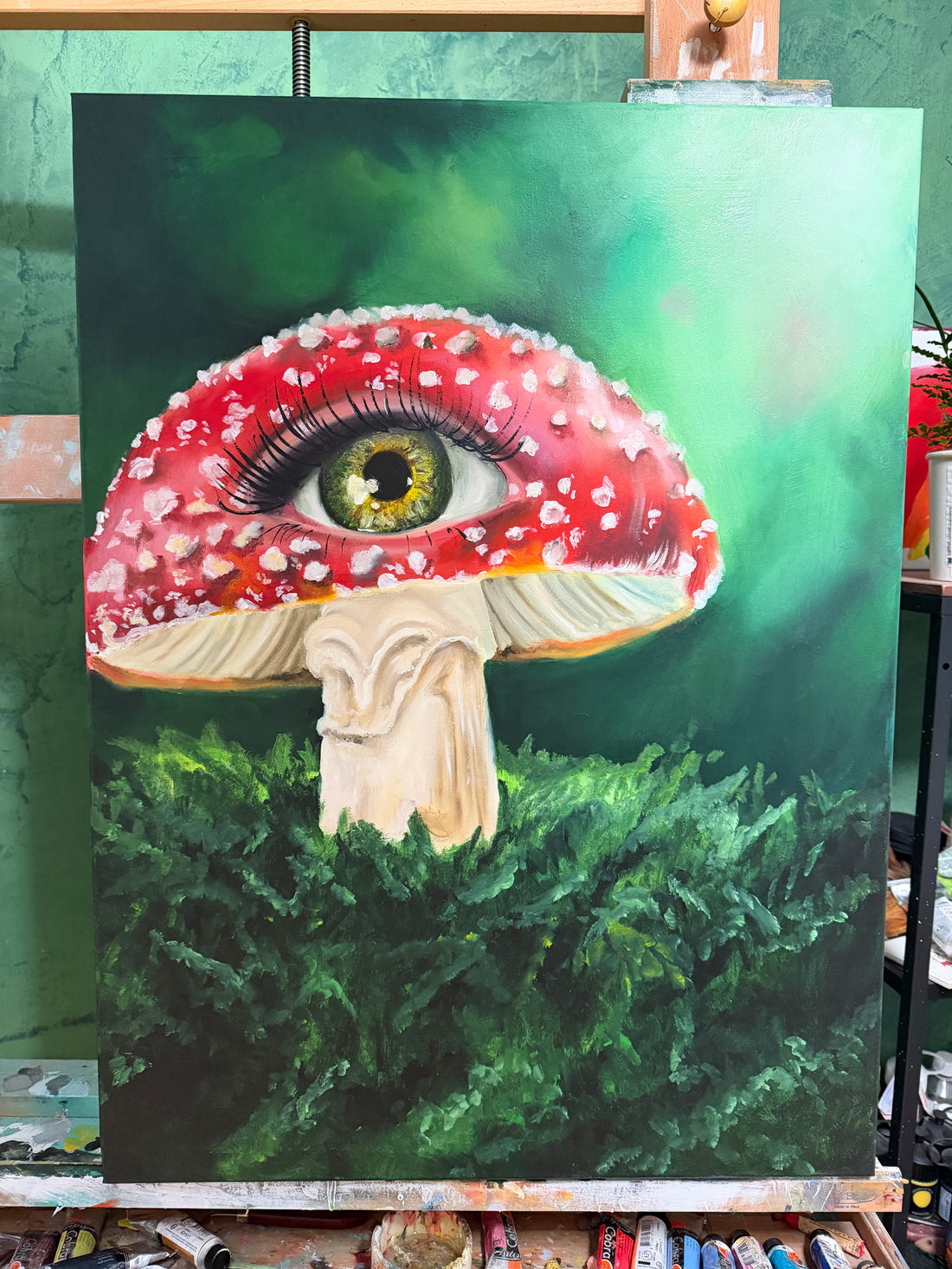 Auge mit Pilz