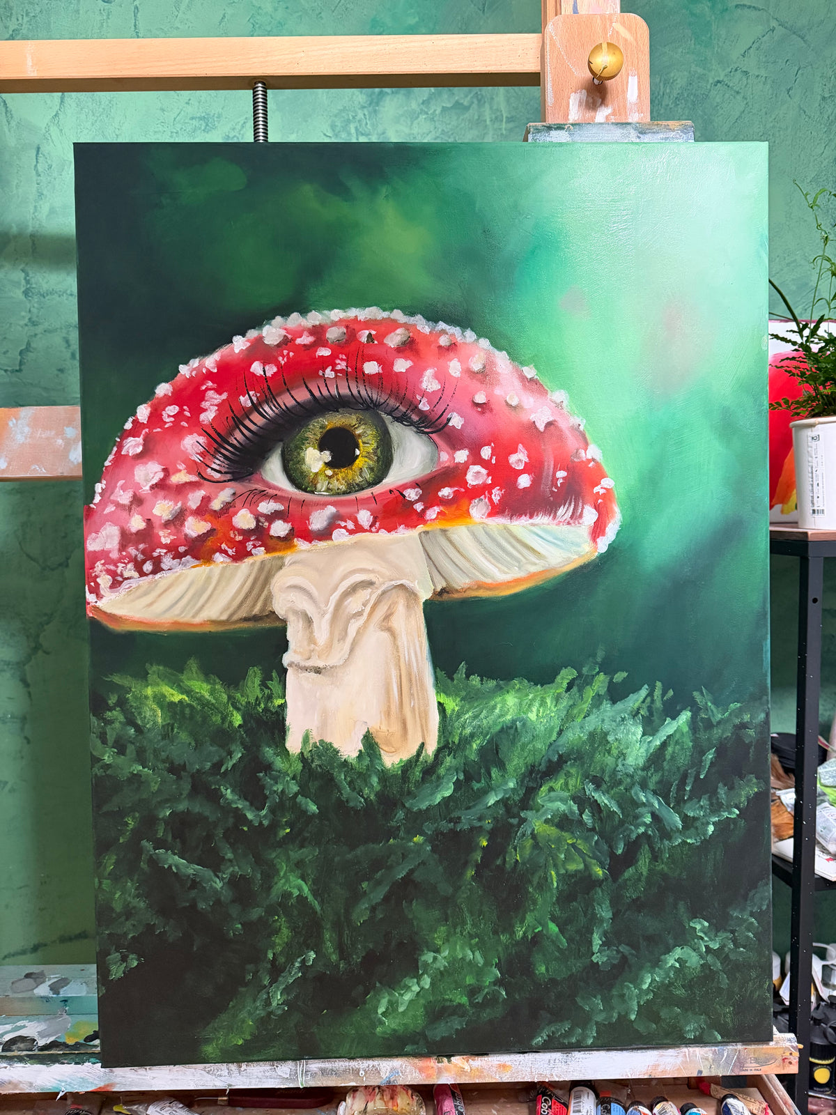 Auge mit Pilz
