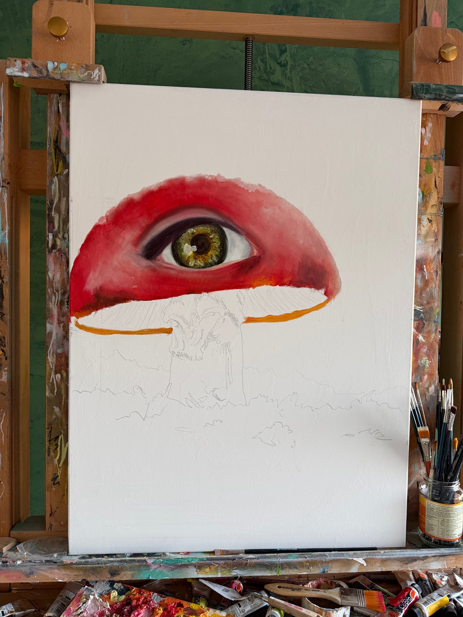 Auge mit Pilz